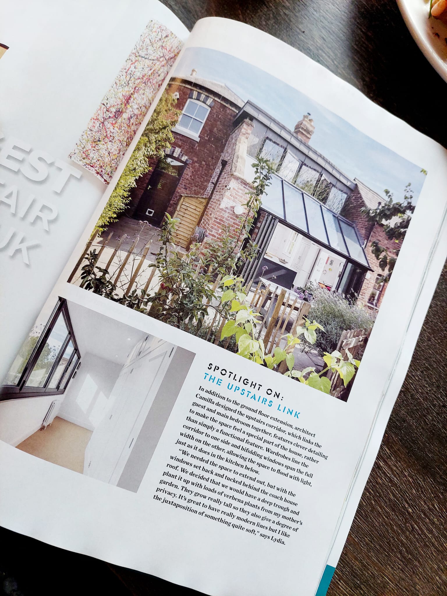 Magazine spread from a published Architecture Ventures project